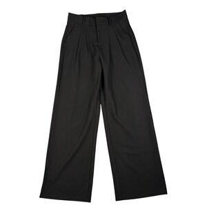 NiMin Pants Womens M High Waist Pleated Wide Leg Trousers Tailored Slacks Work
